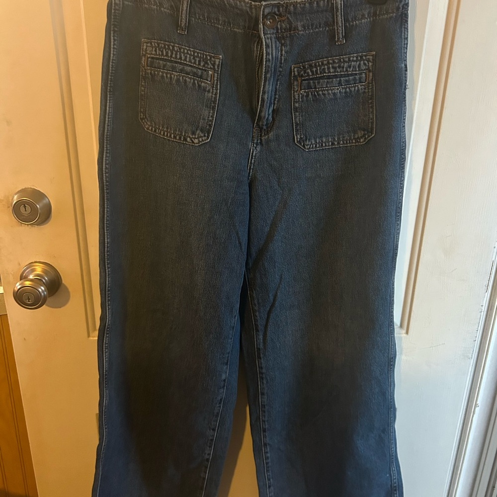 Old Navy Women's Dark Blue Straight-Leg Jeans